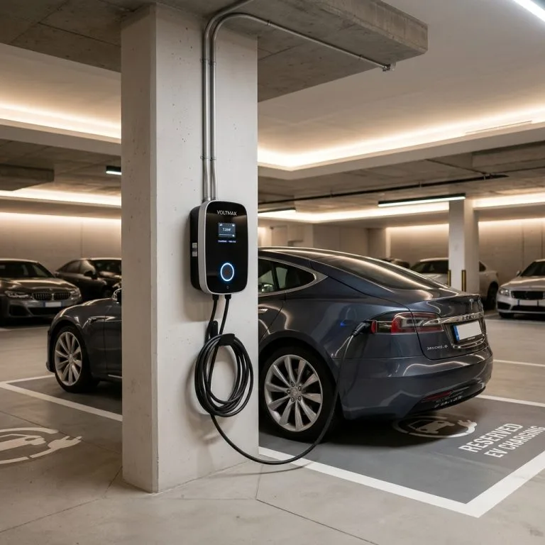 Borne de recharge individuelle installée en copropriété à Marseille